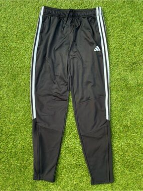 Adidas AEROREADY Black 3-Stripes Tapered Track Pants Small